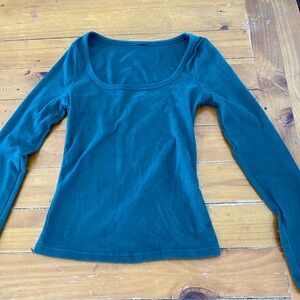Green Long Sleeve Women's Top